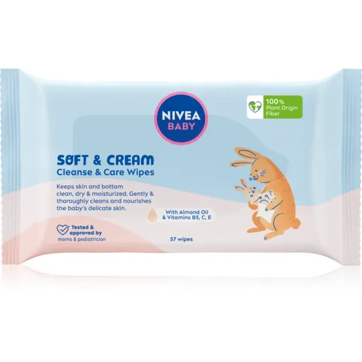 NIVEA BABY Soft & Cream čistiace utierky 57 ks