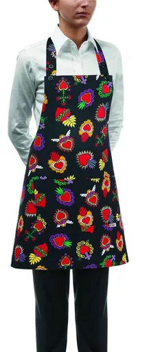 EGOCHEF Kuchárska zástera ku krku EGOchef DÁMSKA - srdcia s vreckom