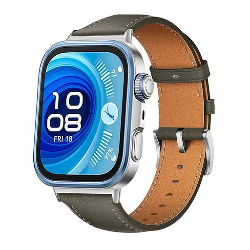 LEATHER Kožený remienok pre Huawei Watch Fit 4 / Fit 4 Pro šedý