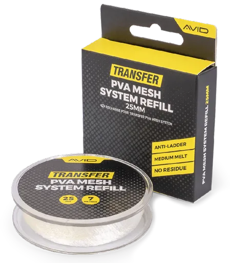 Avid carp náhradné pva pančucha transfer pva mesh system refill 7 m - 35 mm