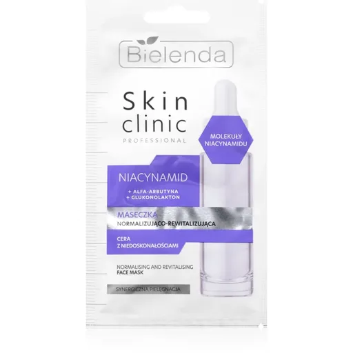 Bielenda Skin Clinic Professional Niacinamide nočná revitalizačná maska pre obnovu pleti pre problematickú pleť, akné 8 g