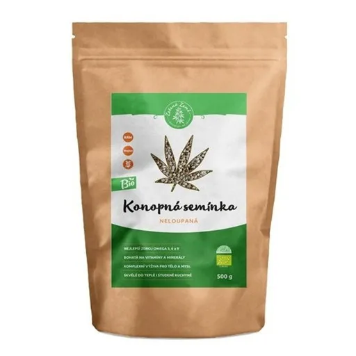 ZELENÁ ZEMĚ Konopné semienko nelúpané 500 g BIO