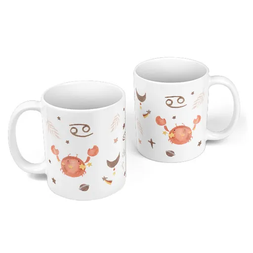 Hrnček Znamenie Watercolor -  Rak (22.6. - 22.7.)