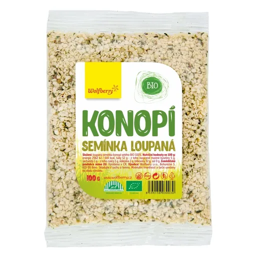 WOLFBERRY Konopné semienko lúpané 100 g BIO