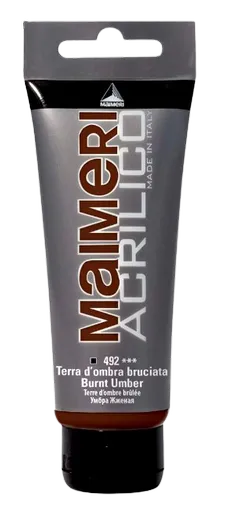 MAIMERI ACRILICO - Akrylové farby 492 - burnt umber, 0,075 L