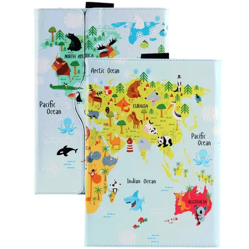 ART Zaklápacie puzdro pre Umidigi G1 Tab BLUE MAP