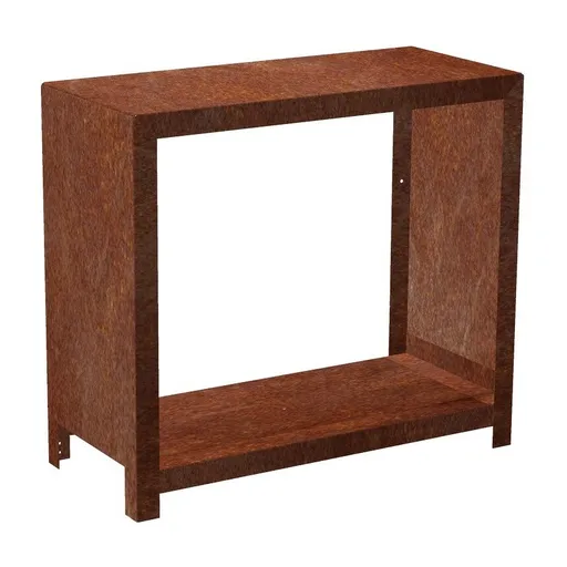 Stora Záhradný drevník 80 x 80 x 40 cm, corten CORGARDEN 1038