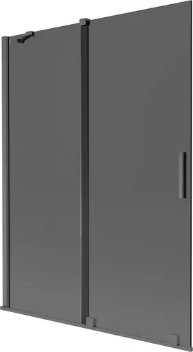 MEXEN/S - Velar dvojkrídlová posuvná vaňová zástena 130 x 150, grafit, grafit kartáčovaná 896-130-000-41-66