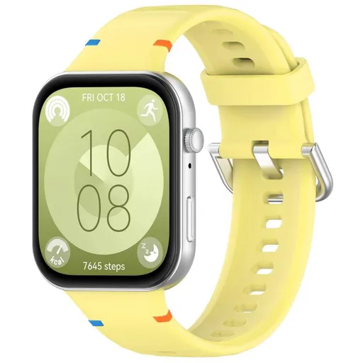 WAVY Silikónový remienok pre Huawei Watch Fit 4 / Fit 4 Pro žltý