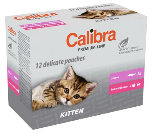 Calibra Cat Kitten Turkey & Chicken 12 x 100 g