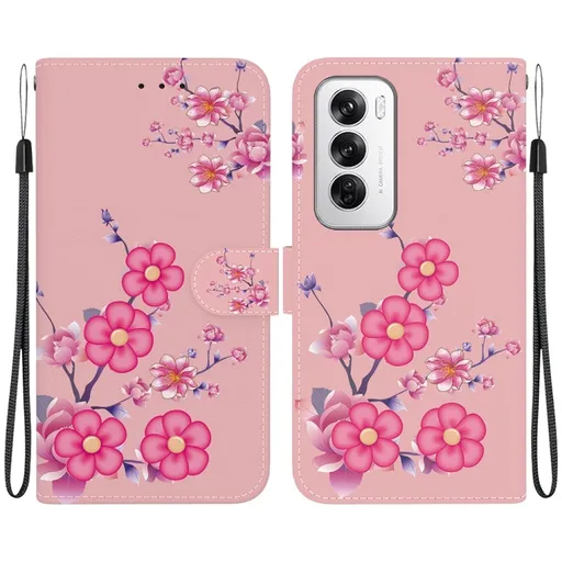 ART Peňaženkový kryt pre Oppo Reno12 5G CHERRY BLOSSOM
