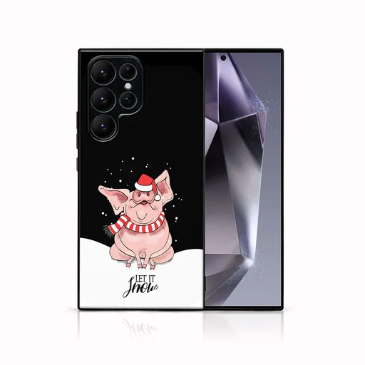 MY ART Kryt s vianočným dizajnom Samsung Galaxy S24 Ultra 5G LET IT SNOW (075)