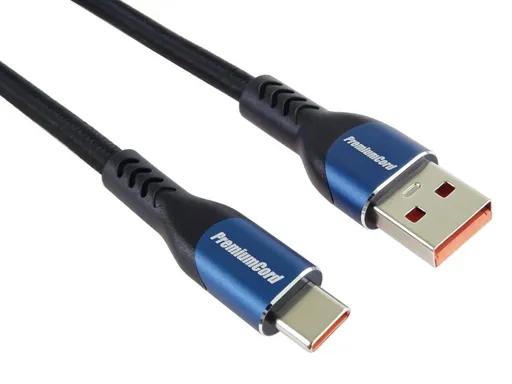 PREMIUMCORD Kábel USB-C na USB 2.0, Nabíjací, 5A, 0.5m