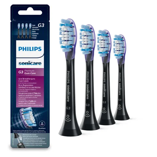 PHILIPS SONICARE Premium Gum Care HX9054/33 náhradná hlavica 4 kusy v čiernej farbe