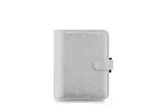 Filofax Saffiano A7 týždenný 2026 Metallic Silver