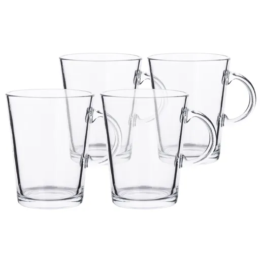 Altom Sklenený hrnček Atena 420 ml, sada 4 ks