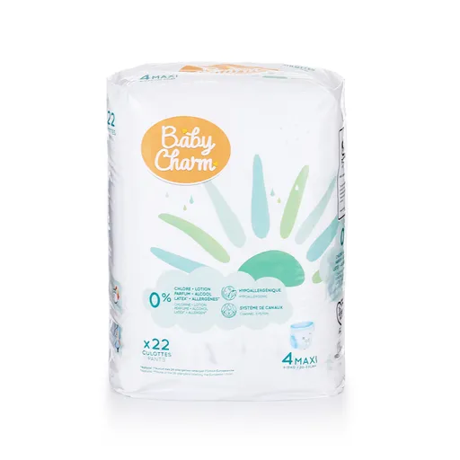 BABY CHARM Super Dry Flex Maxi Pant veľ. 4 nohavičkové plienky 9-15 kg 22 ks