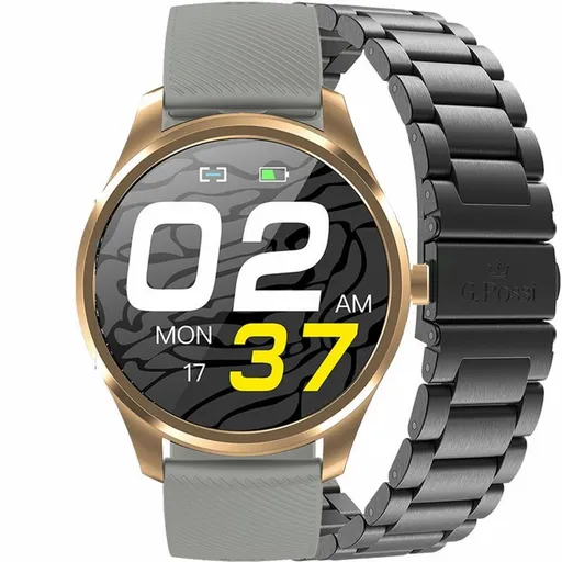 SMARTWATCH pánske G. Rossi SW012-5 gold/gray  (sg007e)