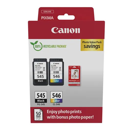 Canon originál ink PG-545/CL-546, 8287B008, black/color, 2x180str., 1x8, 1x9ml, 2-pack