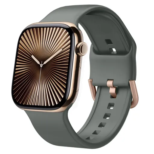 SILICONE Vymeniteľný remienok pre Apple Watch 10 / 11 46mm olivový