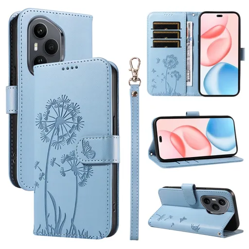 ART DANDELION Peňaženkové puzdro pre Honor 400 Pro 5G svetlomodré