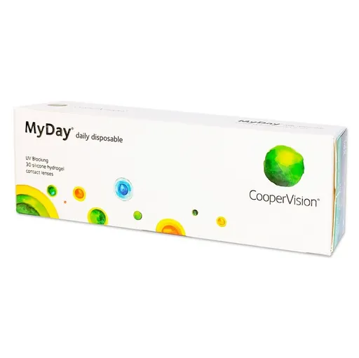 COOPERVISION MyDay Daily Disposable jednodňové šošovky 30 kusov, Počet dioptrií: Dioptrie čoček -0,25, Priemer: 14,2, Zakrivenie: 8,4, Počet ks: 30 ks