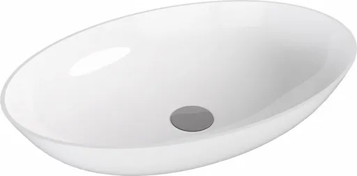 POLYSAN - BANERA OVAL umývadlo na dosku, liaty mramor, 60x40cm, biela 14397