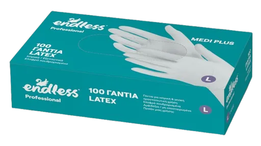 ENDLESS MEDI PLUS - Latexové rukavice L, 100 ks