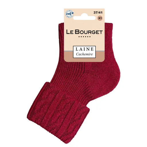 Vlnené ponožky s vrkočovým vzorom