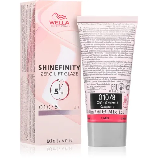 Wella Professionals Shinefinity Zero Lift Glaze demipermanentná farba na vlasy odtieň 010/8 Opal Flash 60 ml