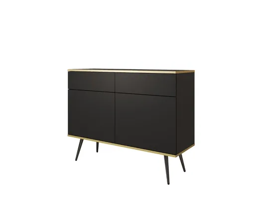 ArtPS Komoda BIJOU KSZ-107 | čierna / čierne nohy