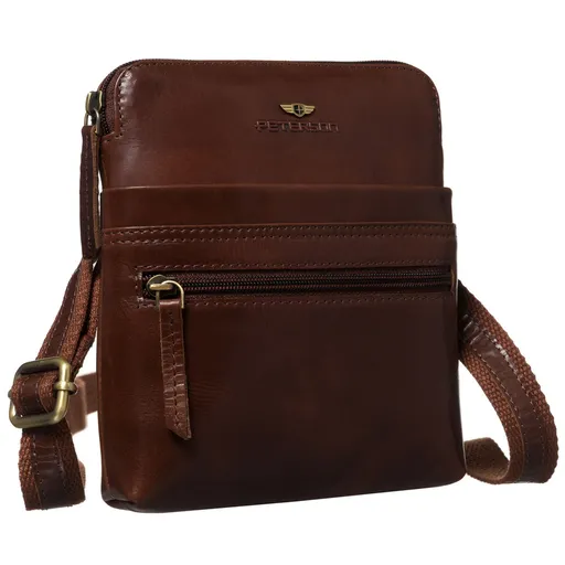 Malá hnedá pánska kožená crossbody taška – ľahká, štýlová a kompaktná