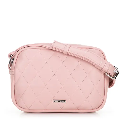 Dámska crossbody z imitácie kože ružová 100-4Y-230-P