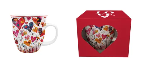 DUO - Hrnček 650ml COLORFUL HEARTS 1