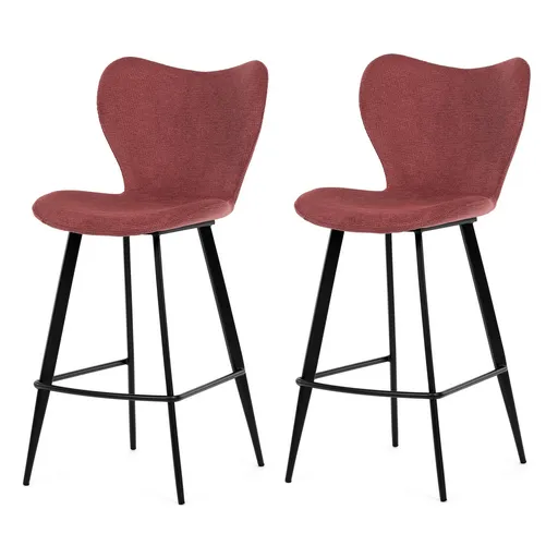 Sada barových stoličiek B-1068 RED2, 2 ks