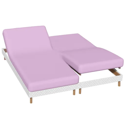 Jednofarebná napínacia plachta na polohovateľnú posteľ, flanel, hĺbka rohov 26 cm