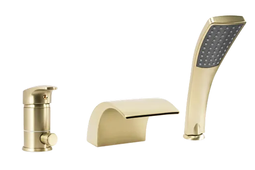 REA - Trojdielna vaňová batéria RIVEN Brush Gold REA-B0494