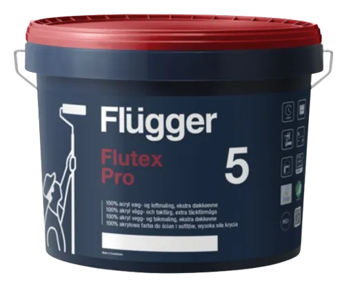 FLÜGGER FLUTEX PRO 5 - Interiérová farba s vysokou krycou schopnosťou biela 0,7 L