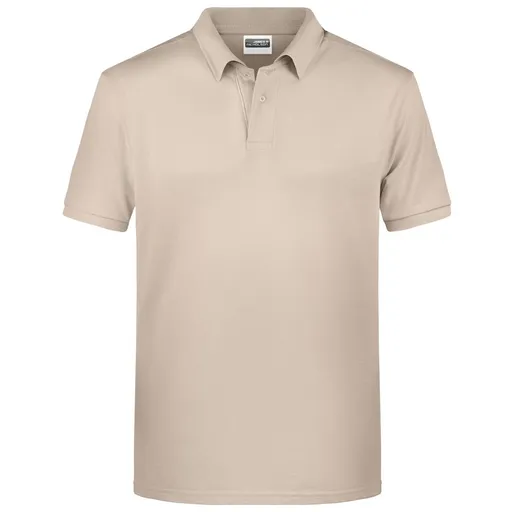 James & Nicholson (Daiber) Pánska polokošeľa z biobavlny 8010 - Stone | 2XL