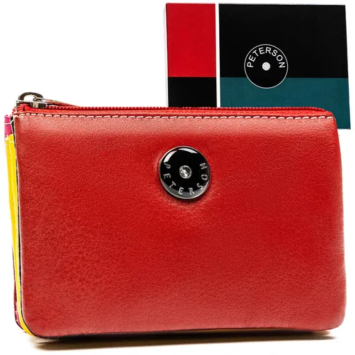 Dámske kožené púzdro na kľúče so zipsom - Peterson