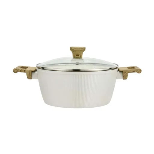 Kastról s pokrievkou KITCHISIMO Bianco 20cm nepriľnavý povrch