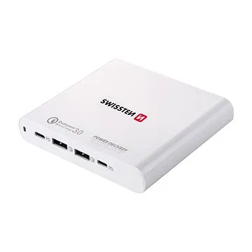Swissten nabíjačka pre notebook 87 W, 2× USB,  2× USB-C (22013340)