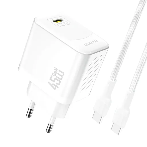DUDAO A28C 45W Sieťová nabíjačka + kábel USB-C biela