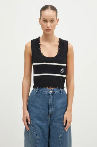 Bavlnená vesta AMBUSH Destroyed Rib Round Neck