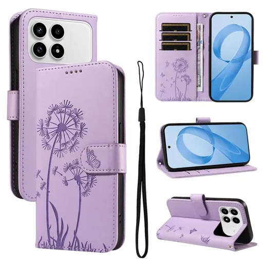 ART DANDELION Peňaženkové puzdro pre POCO F8 Pro fialové