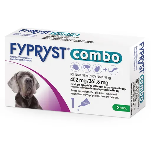 FYPRYST combo spot-on 402 mg/361,8 mg psy nad 40 kg 1x4,02 ml