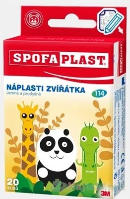 3M SPOFAPLAST č.114 Náplasti ZVIERATKÁ detské, 2 veľkosti, 20ks