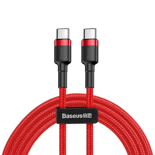 BASEUS CATKLF-G09 60W PD 2.0 Kábel USB Type-C - USB Type-C 1m červený