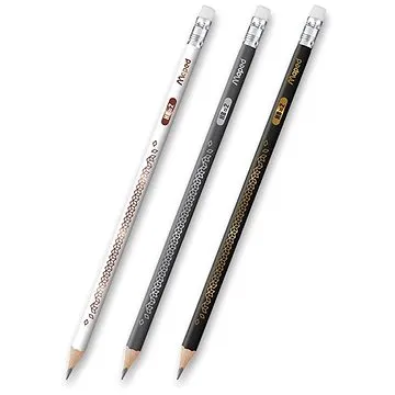 Maped Black´Peps Deco HB trojhranná s gumou, mix farieb (851760)