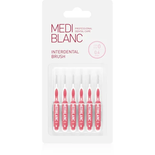 MEDIBLANC Interdental Pick-brush medzizubná kefka 0,4 mm Pink 6 ks